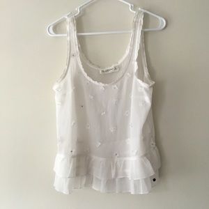 Cute white lace and flower top from Abercrombie